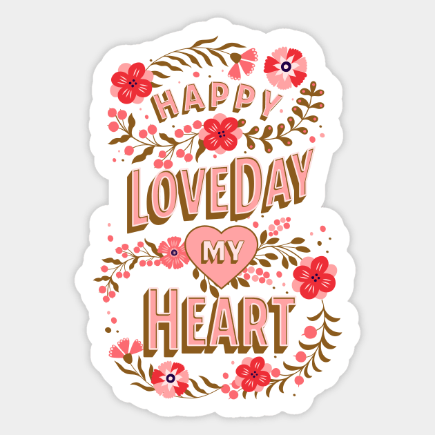 Happy Love Day Sticker by The Dream Team